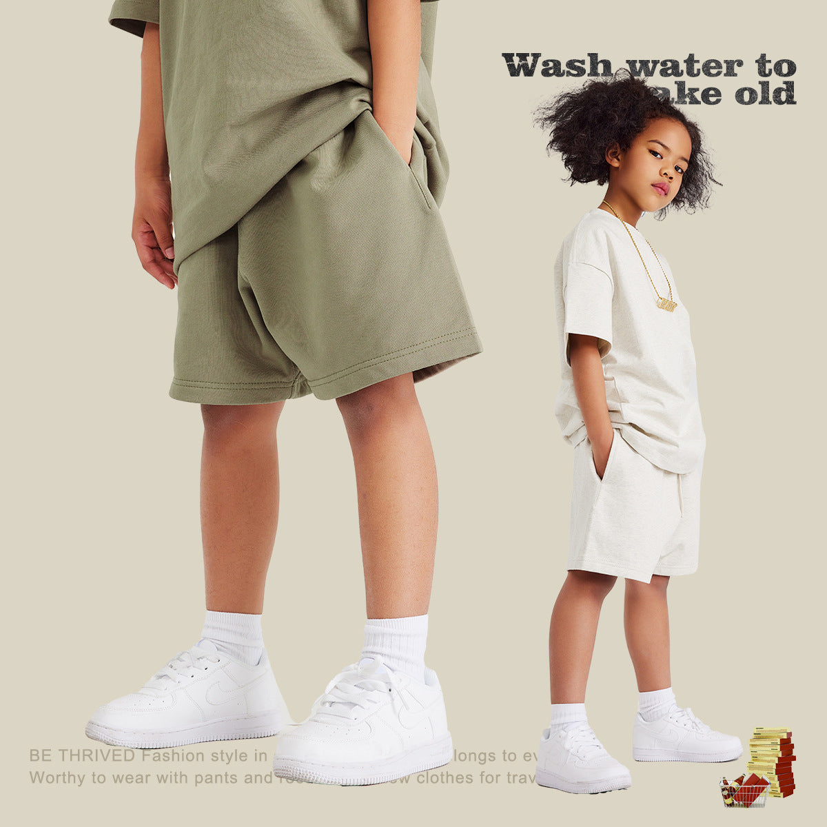 Children's Heavy Earth Color Shorts